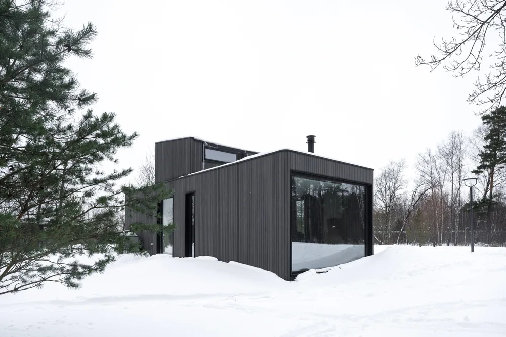 Modular,Apartment,Of,Frame,Type,,,Sheathed,In,Wood,Against